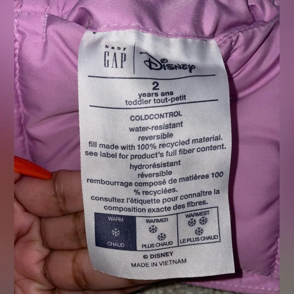 Gap X Disney Minnie Mouse Reversible Puffer Jacket - 2t
